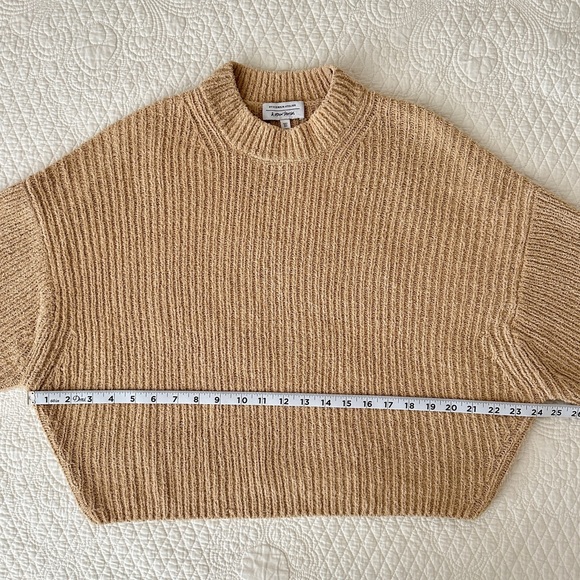 & Other Stories Cotton Blend Rib Knit Sweater Beige Women’s Small - Picture 6 of 8